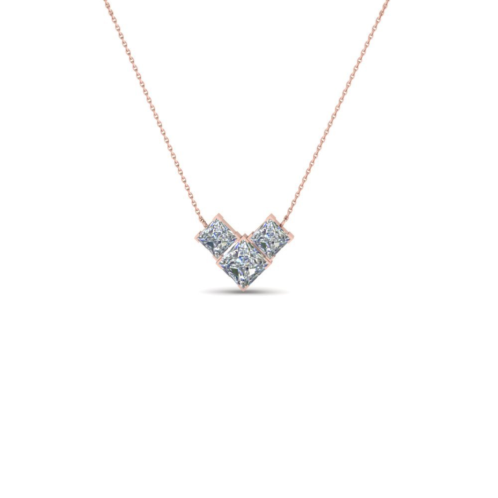 Princess Cut Diamond Pendant – Hamra Jewelers